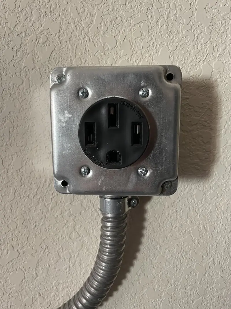 NEMA 14-50 outlet installed for Smart Home Electrical in Grimes